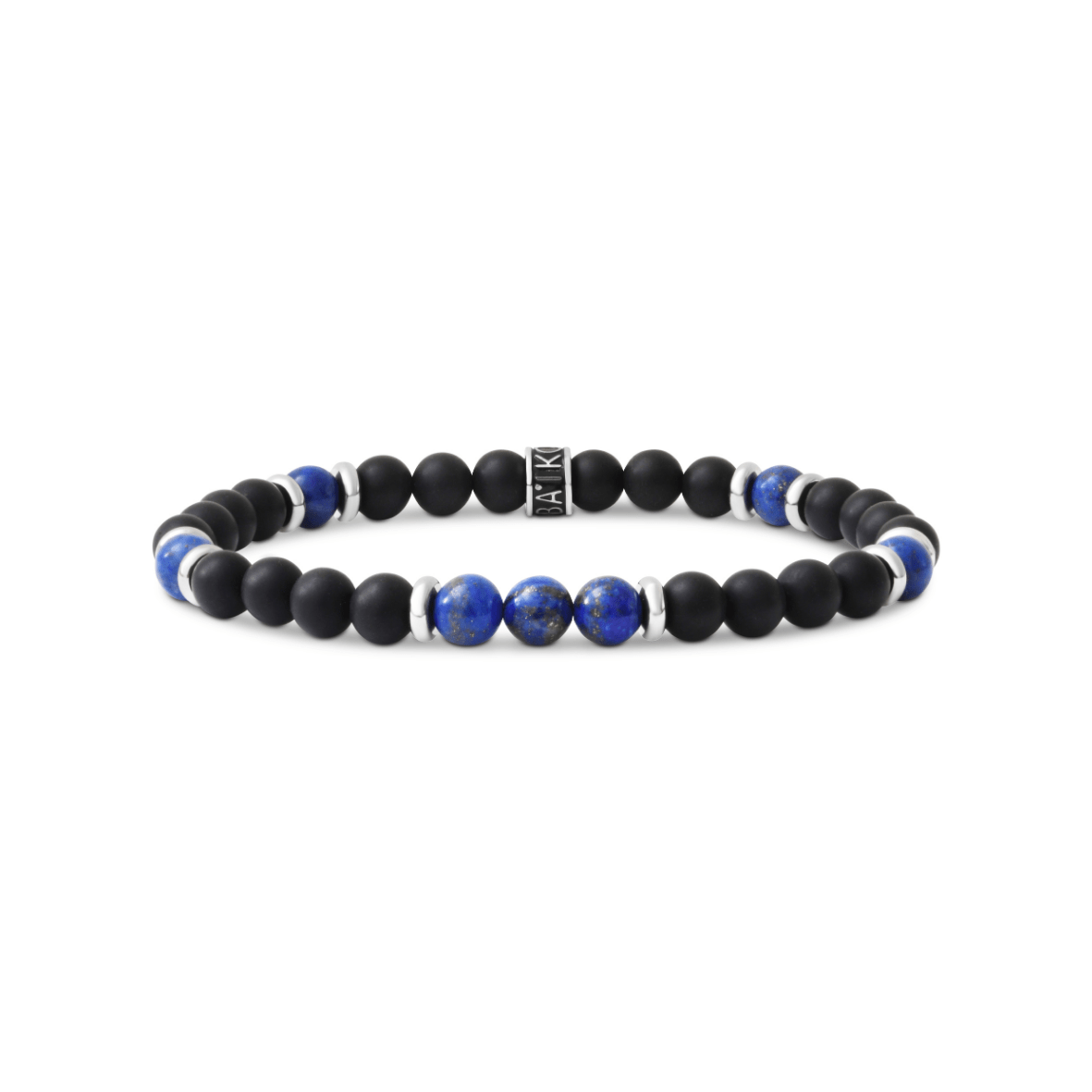 Bracelet Homme Lapis Lazuli & Agate Noire 6mm